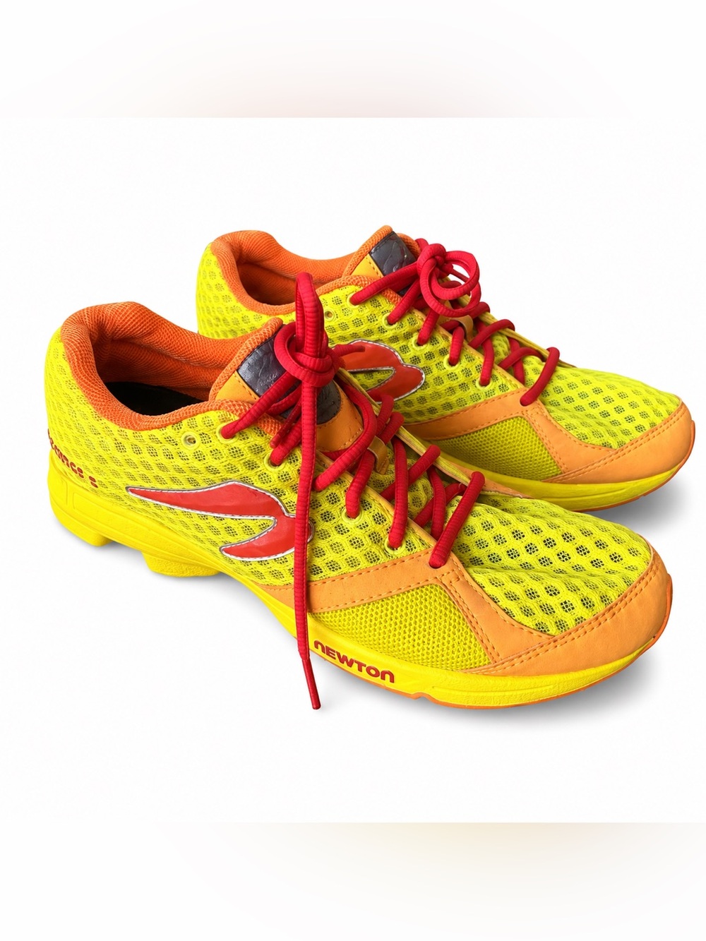 Newton Distance S M000712 Men’s 9 Yellow Orange Road Running Racing Shoes